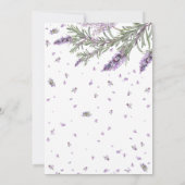 Rustieke Lavendel Floral bruiloft uitnodiging (Achterkant)