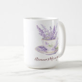 Rustieke Lavendel Floral Country Teacup Koffiemok (Voorkant rechts)