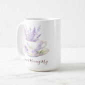Rustieke Lavendel Floral Country Teacup Koffiemok (Voorkant links)