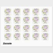 Rustieke Lavendel Flowers Baby shower Envelope Sea Vierkante Sticker (Vel)
