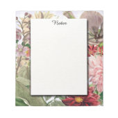 Rustieke Lavendel: Gingham en Wildbloemen Notitieblok (Voorkant)