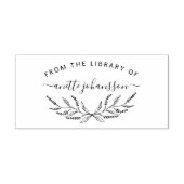 Rustieke Lavendel Handgeschreven aangepaste biblio Rubberstempel (Afrduk)