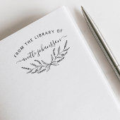 Rustieke Lavendel Handgeschreven aangepaste biblio Rubberstempel