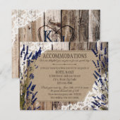 Rustieke Lavendel Houten Kant Accommodaties Kaart (Voorkant / Achterkant)