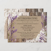 Rustieke Lavendel Houten Kant Accommodaties Kaart (Voorkant / Achterkant)