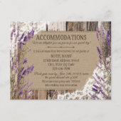 Rustieke Lavendel Houten Kant Accommodaties Kaart (Voorkant)