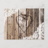 Rustieke Lavendel Houten Kant Details Kaart (Achterkant)