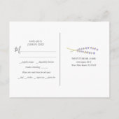 Rustieke Lavendel Maaltijd Keuze RSVP Briefkaart (Achterkant)