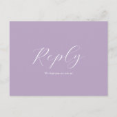 Rustieke Lavendel Maaltijd Keuze RSVP Briefkaart (Voorkant)