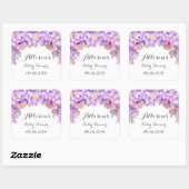 Rustieke Lavendel Paarse Bloemen Baby shower Label (Vel)