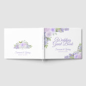 Rustieke Lavendel Paarse Bloemen Boho Chic Bruilof Gastenboek (Volledig)