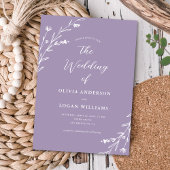 Rustieke Lavendel Paarse Wildflower Boho bruiloft Kaart