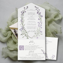 Rustieke Lavendel RSVP Details Modern Chic Wedding