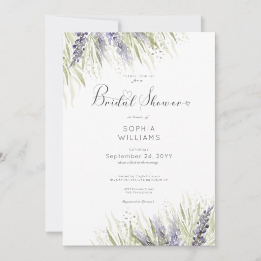 Rustieke Lavendel & Sage Vrijgezellenfeest Kaart (Voorkant)