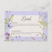 Rustieke Lavendel Sage Wildbloemen Lavendel Detail Informatiekaartje (Voorkant)