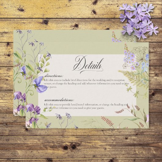 Rustieke Lavendel Sage Wildbloemen Sage Details Informatiekaartje