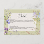 Rustieke Lavendel Sage Wildbloemen Sage Details Informatiekaartje (Voorkant)