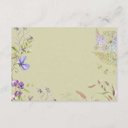 Rustieke Lavendel Sage Wildbloemen Sage Details Informatiekaartje (Achterkant)