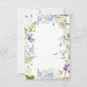 Rustieke Lavendel & Sage Wildbloemen Wit Save The Date (Achterkant)
