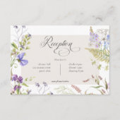 Rustieke Lavendel & Sage Wildbloemen Witte recepti Informatiekaartje (Voorkant)