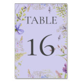 Rustieke Lavendel Sage Wildflowers Lavendel Weddin Kaart (Voorkant)