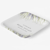 Rustieke Lavendel & Salie Bruidsfeest Papieren Bordje (Gebogen)