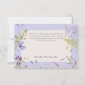 Rustieke Lavendel & Salie Wildbloemen Lavendel Bedankkaart (Achterkant)