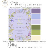 Rustieke Lavendel & Salie Wildbloemen Lavendel Kaart