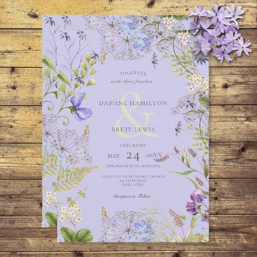 Rustieke Lavendel & Salie Wildbloemen Lavendel Kaart