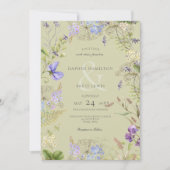 Rustieke Lavendel & Salie Wildbloemen Sage Kaart (Voorkant)