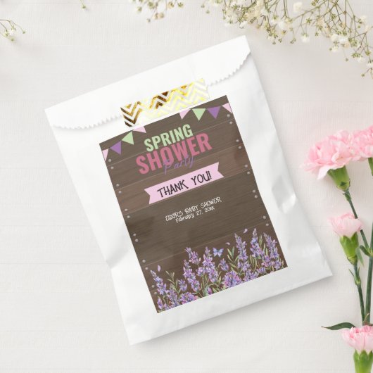 Rustieke Lavendel Spring Shower Party Baby shower Bedankzakje (Gezegeld)