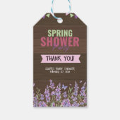 Rustieke Lavendel Spring Shower Party Baby shower Cadeaulabel (Voorkant)