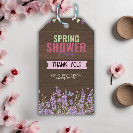 Rustieke Lavendel Spring Shower Party Baby shower Cadeaulabel