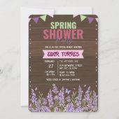 Rustieke Lavendel Spring Shower Party Baby shower Kaart (Voorkant)