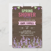 Rustieke Lavendel Spring Shower Party Baby shower Kaart (Voorkant)