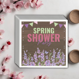 Rustieke Lavendel Spring Shower Party Baby shower Servet