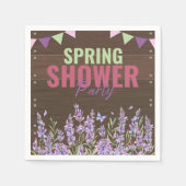Rustieke Lavendel Spring Shower Party Baby shower Servet (Voorkant)