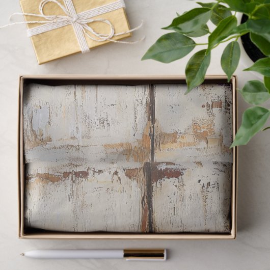 Rustieke Lavendel Witte Hout Decoupage Tissuepapier (Geschenk)