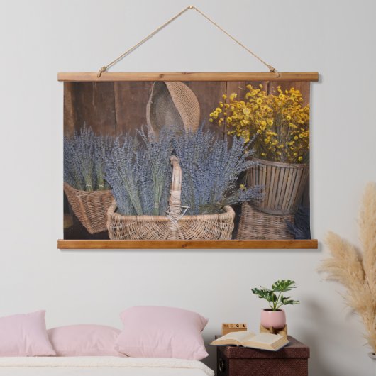 Rustieke Lavendoel Oogst Hangend Wandkleed (Slaapkamer)