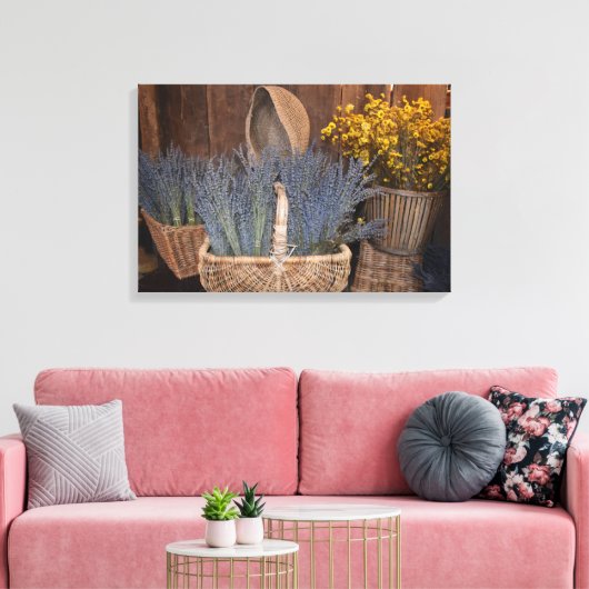 Rustieke Lavendoelst Canvas Afdruk (Insitu (Woonkamer))