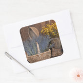 Rustieke Lavendoelst Vierkante Sticker (Envelop)