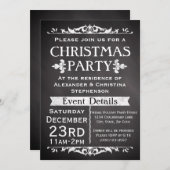 Rustieke leisteen Kerstfeest uitnodiging (Voorkant / Achterkant)