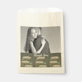 Rustieke lelieblad Art Deco dank je Bedankzakje