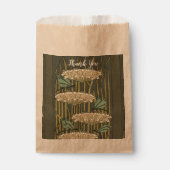 Rustieke lelieblad Art Deco dank je Bedankzakje (Voorkant)