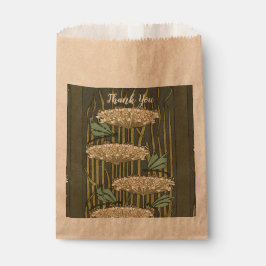 Rustieke lelieblad Art Deco dank je wel Bedankzakje