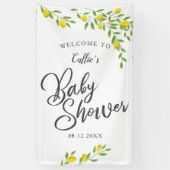 Rustieke Lemon Baby shower Welkom Spandoek (Verticaal)