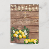 Rustieke Lemon Basket Modern Schattige Baby shower Informatiekaartje (Voorkant)