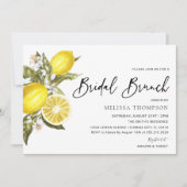 Rustieke Lemon Bridal Brunch Douche Kaart (Voorkant)