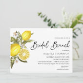 Rustieke Lemon Bridal Brunch Douche Kaart (Staand voorkant)