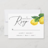 Rustieke Lemon Grove bruiloft | Amalfi Citrus Orch RSVP Kaartje (Voorkant)